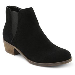 Kensie Womens Garry Suede Short Heel Ankle Booties
